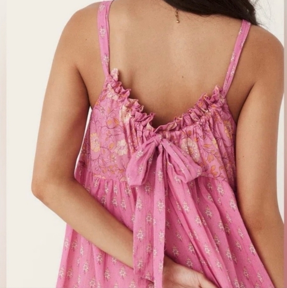 Spell Utopia Strappy Sundress In Pink Flamingo - Picture 4 of 4